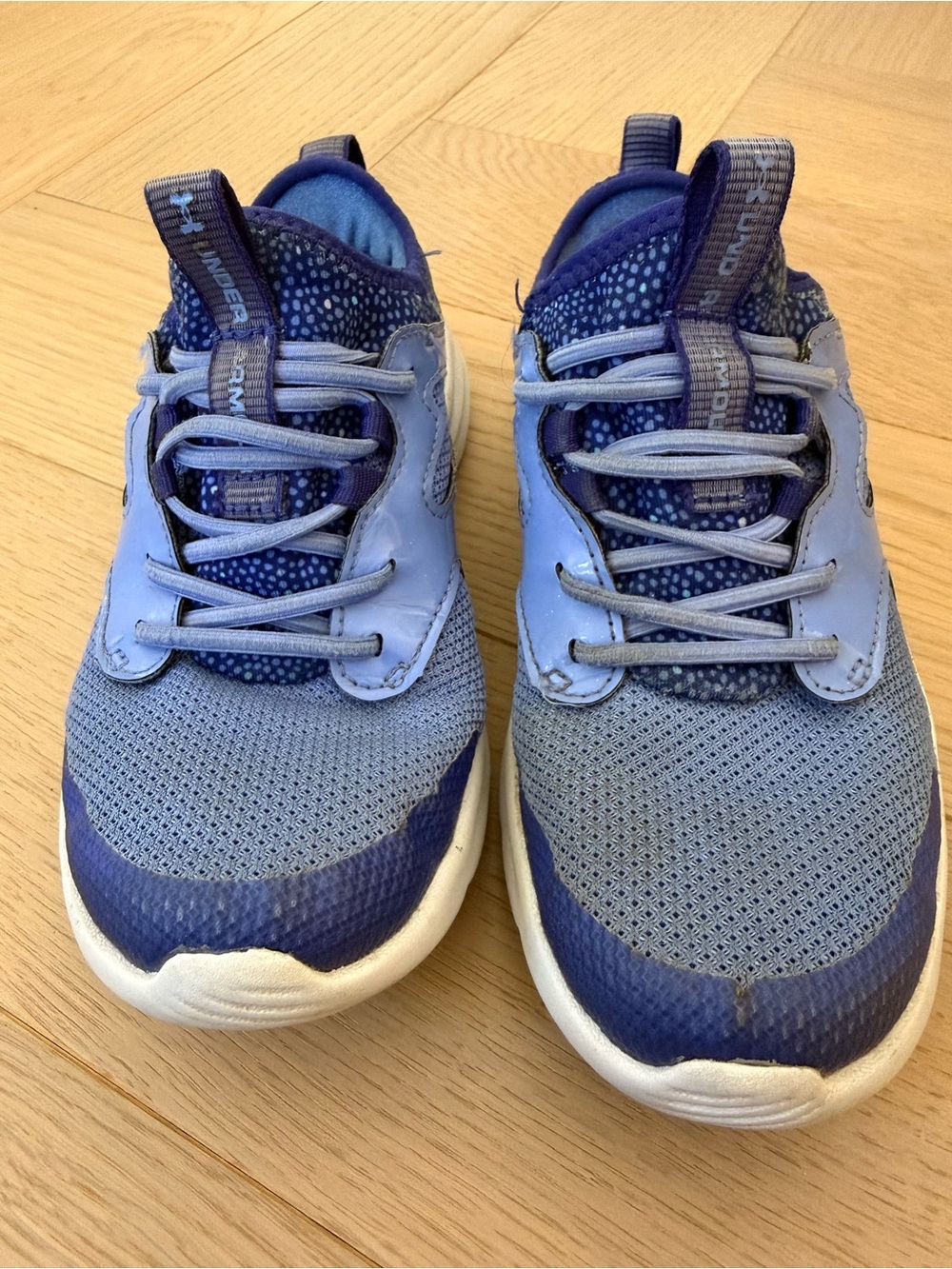 Under Armour Kids Light Blue and Navy Athletic Sneakers